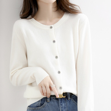 Load image into Gallery viewer, O Neck Cashmere Winter Cardigan