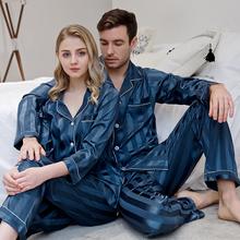 Load image into Gallery viewer, Couple Satin Pyjamas Set