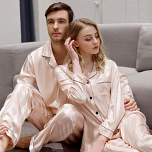 Load image into Gallery viewer, Couple Satin Pyjamas Set