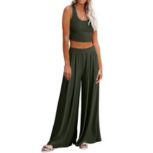 Load image into Gallery viewer, Wide Leg Pyjamas with Matching Sleeveless Top