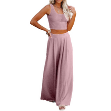Load image into Gallery viewer, Wide Leg Pyjamas with Matching Sleeveless Top