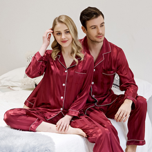 Load image into Gallery viewer, Couple Satin Pyjamas Set