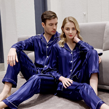 Load image into Gallery viewer, Couple Satin Pyjamas Set