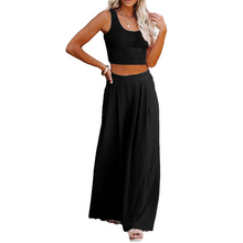 Load image into Gallery viewer, Wide Leg Pyjamas with Matching Sleeveless Top