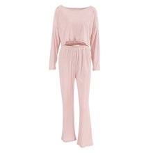 Load image into Gallery viewer, Round Neck 2 Piece Wide Leg Loose Fitting Pyjama Set