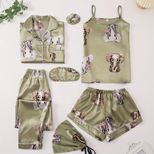 Load image into Gallery viewer, Seven Piece Suit Pyjamas Set For Women