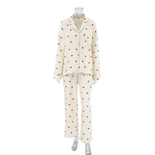 Load image into Gallery viewer, Love Print Pure Cotton Wide Leg Pyjamas Set