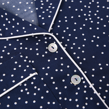 Load image into Gallery viewer, Short Sleeved Polka Dot Wide Leg Pyjamas Set