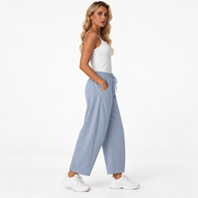 Load image into Gallery viewer, Women’s Relaxed Barrel-Leg Ankle Pants with Drawstring & Pockets