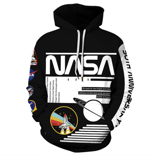 Unisex NASA Printed 3d Hoodie
