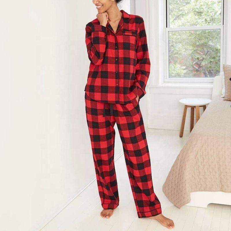 check-Pyjama-set-for-women