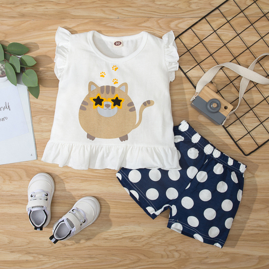 kitty-printed-Pyjama-short-set
