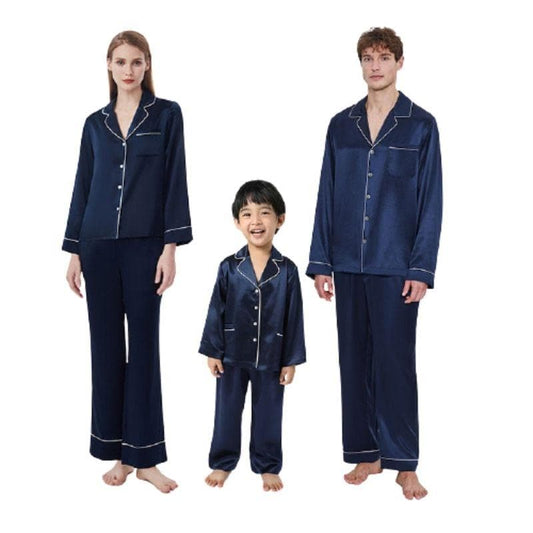 Long Sleeve Silk Family Matching Pyjamas