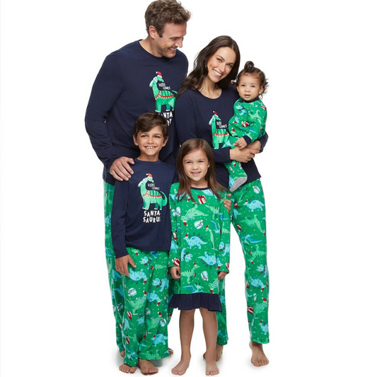 Matching Family Santa Saurus Christmas Pyjama Sets