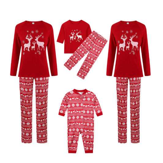 Moose Long-Sleeved Christmas Pyjamas Set