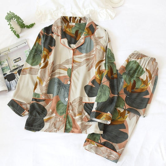 Palm Leaf Pyjamas Set