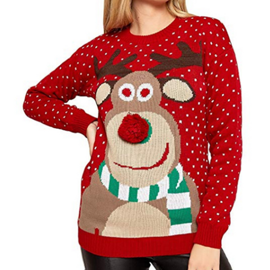 Women Reindeer Christmas Ugly Sweater