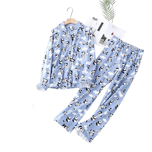Panda Print Tee & Pants Pyjamas Set