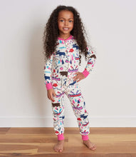 Load image into Gallery viewer, Round Neck with Button Printed Christmas Matching Family pyjamas Set
