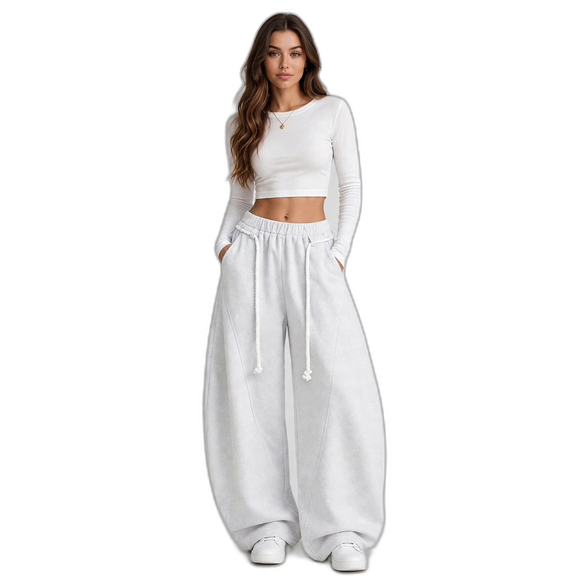 Women's Oversized Barrel-Leg Sweatpants