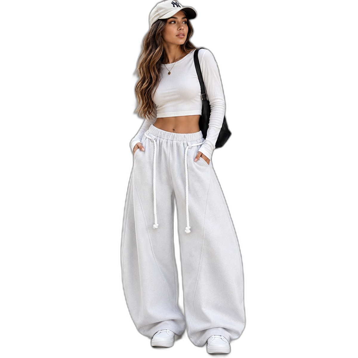 Women's Oversized Barrel-Leg Sweatpants