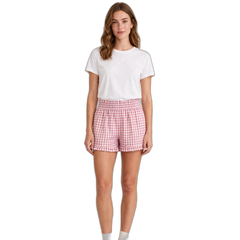 Women's Gingham Ruffle Pajama Shorts
