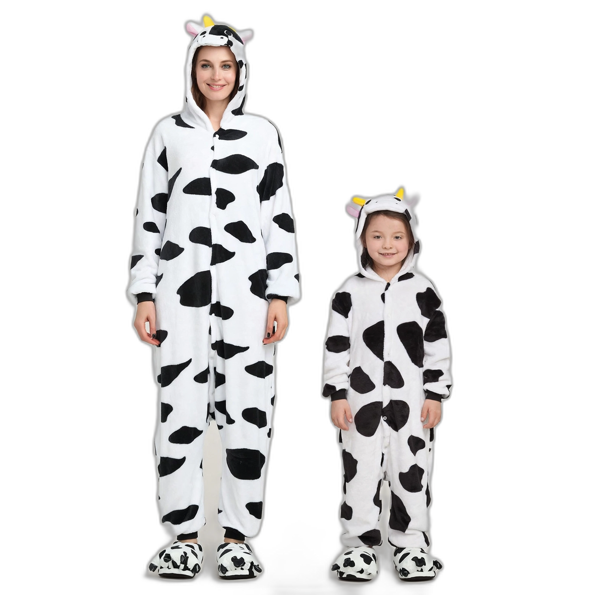 Flannel Cow One-Piece Winter Pajama Set