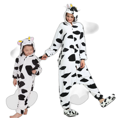 Flannel Cow One-Piece Winter Pajama Set