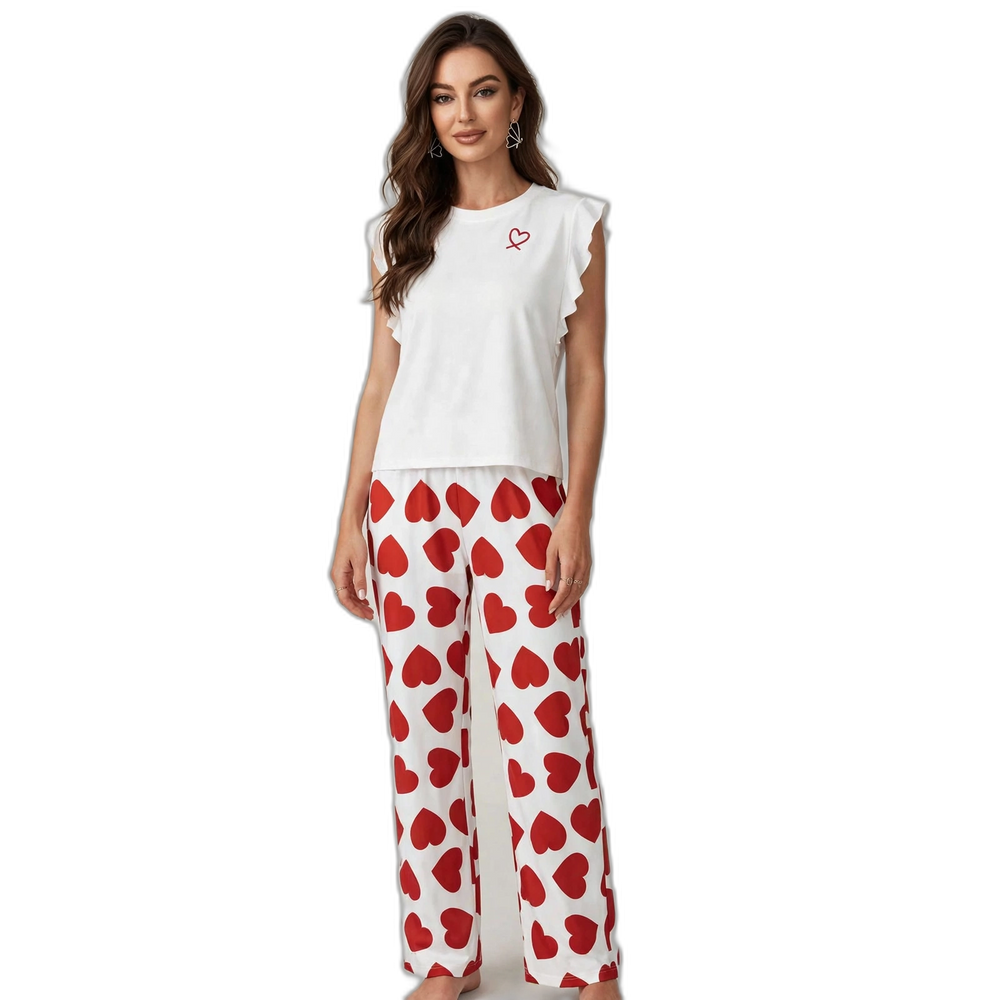 Women’s Casual T-Shirt & Trousers Pajama Set