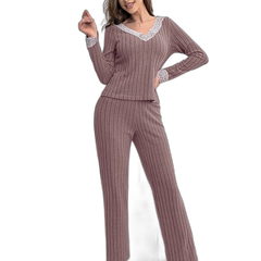 Women's Fleece-Lined Winter Pajama Set