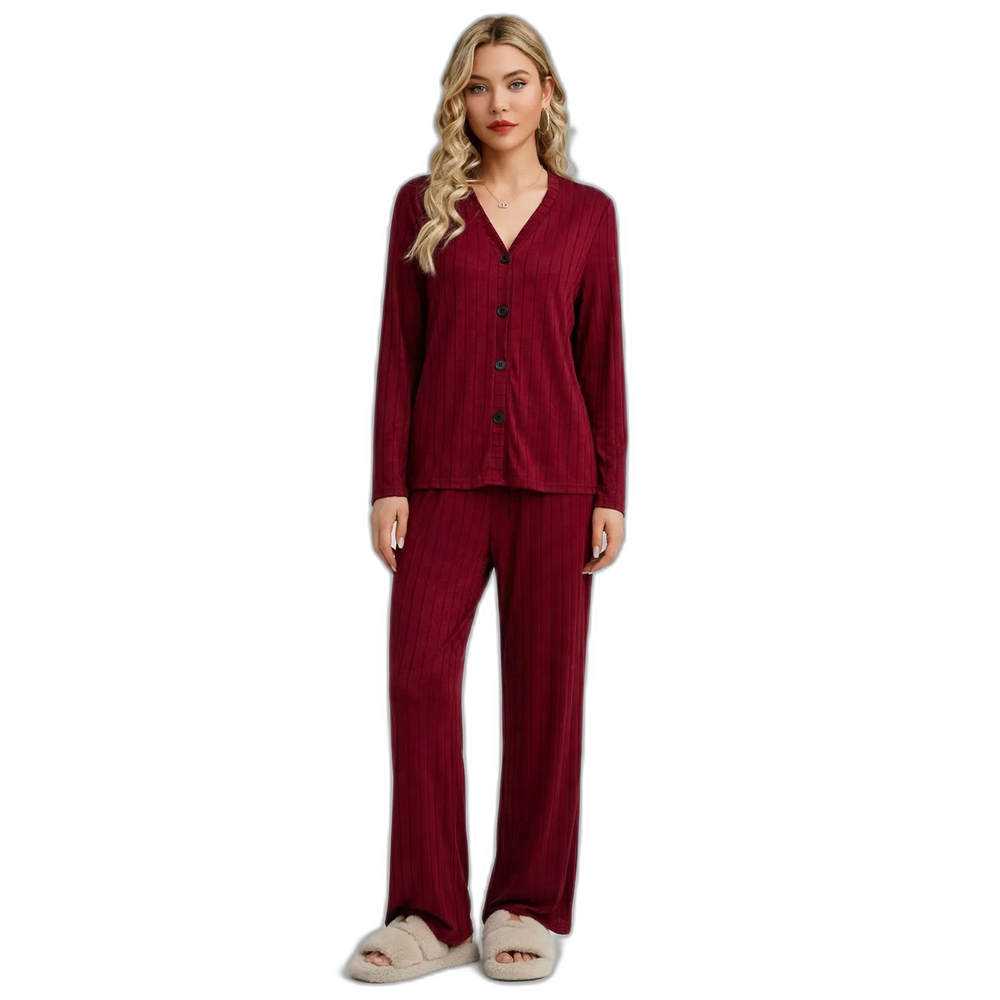 Women's Winter Long-Sleeve Cardigan & Trousers Set