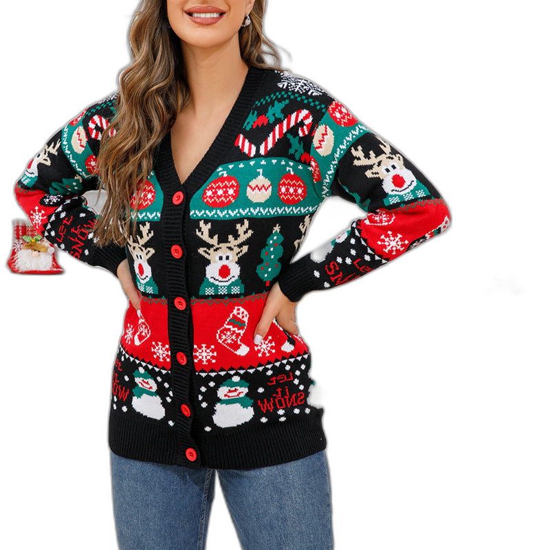 Knitted Cardigan Christmas Ugly Sweater