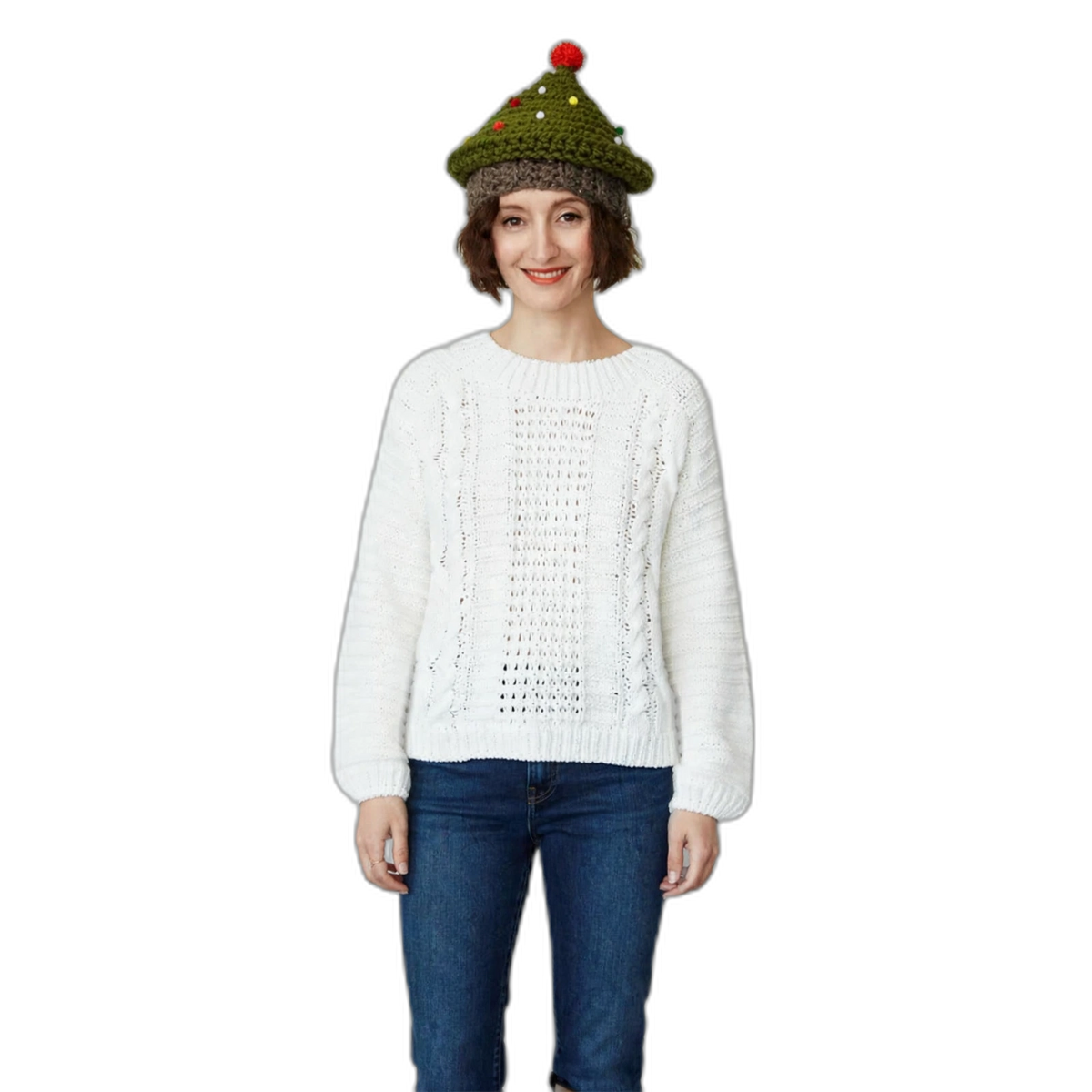 Hand-Crochet Christmas Tree Hat