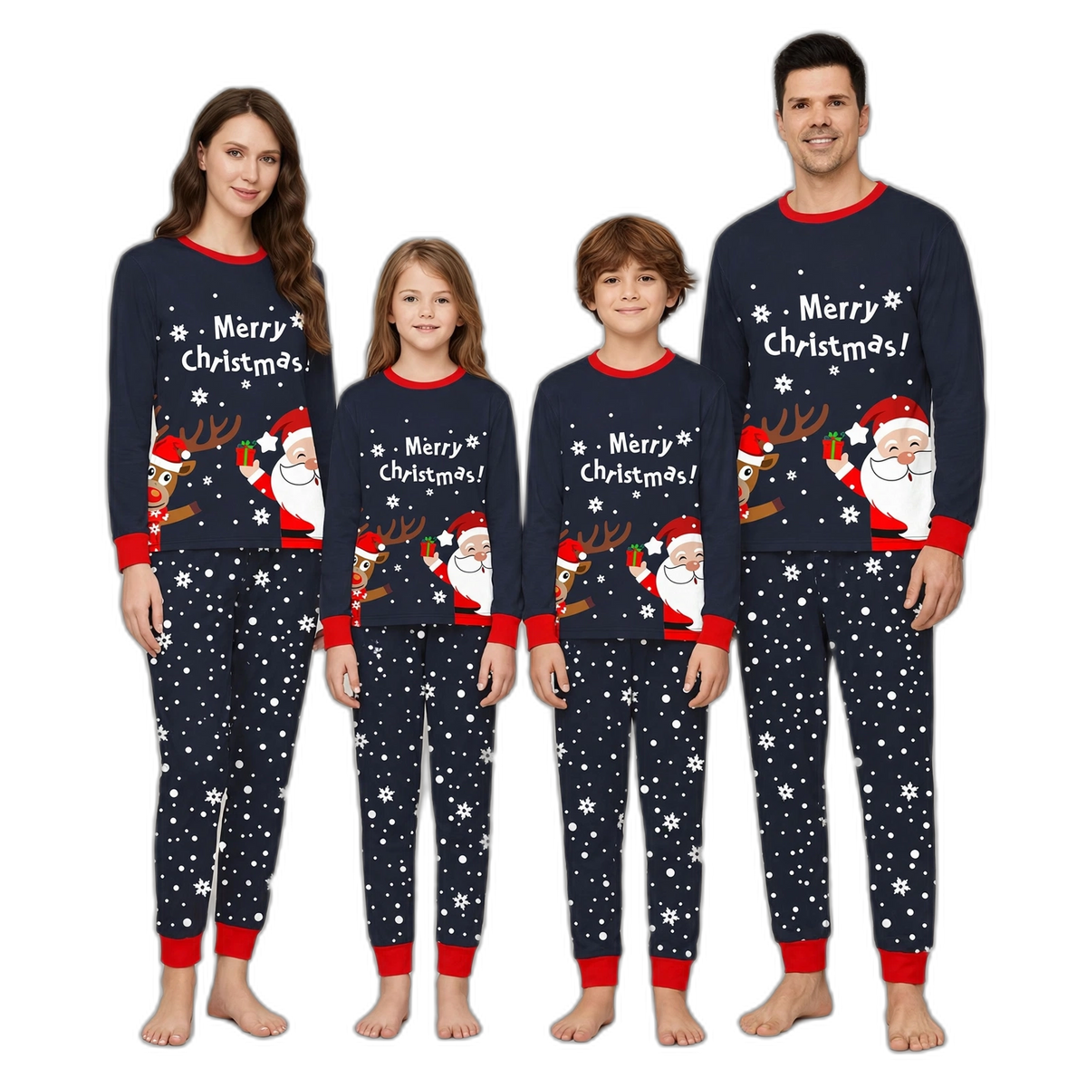 Merry Christmas Snowflake Family Pyjama Set