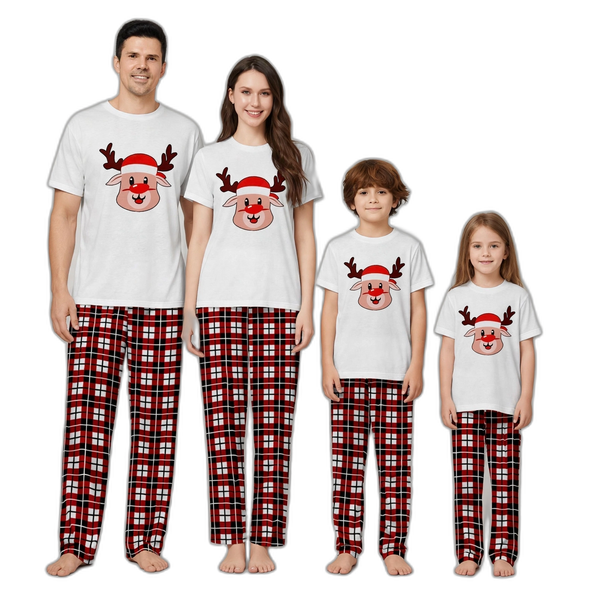 Deer Plaid Family Pajama Set