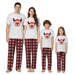 Deer Plaid Family Pajama Set