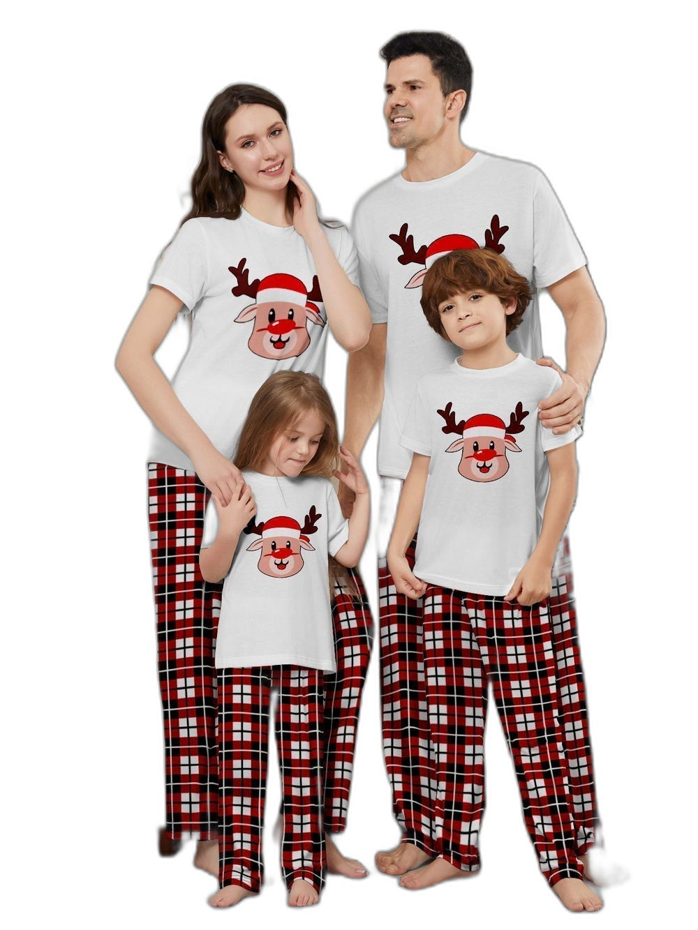 Deer Plaid Family Pajama Set