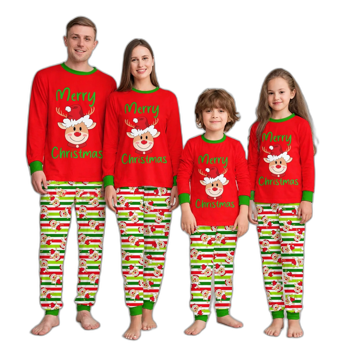 Christmas Reindeer Family Pyjama Set
