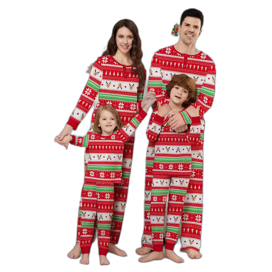 Christmas Deer Head Family Pyjama Set