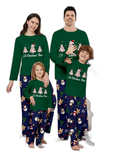 Family Green Christmas Tree Matching Pajama Set