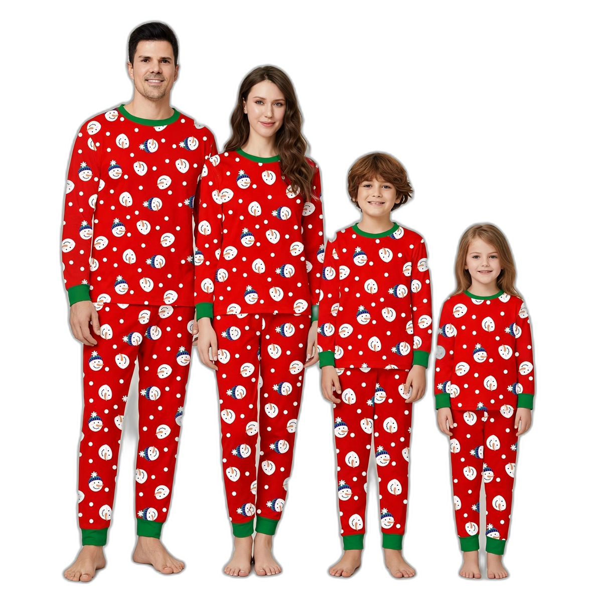 Snowman Print Family Matching Christmas Pyjamas