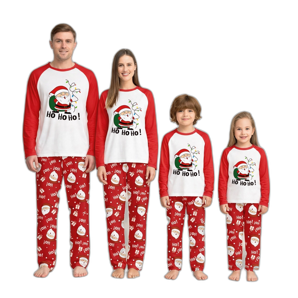 Red & White Santa Family Pyjama Set