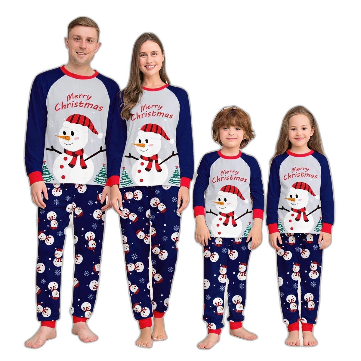 Snowman Family Matching Christmas Pyjamas