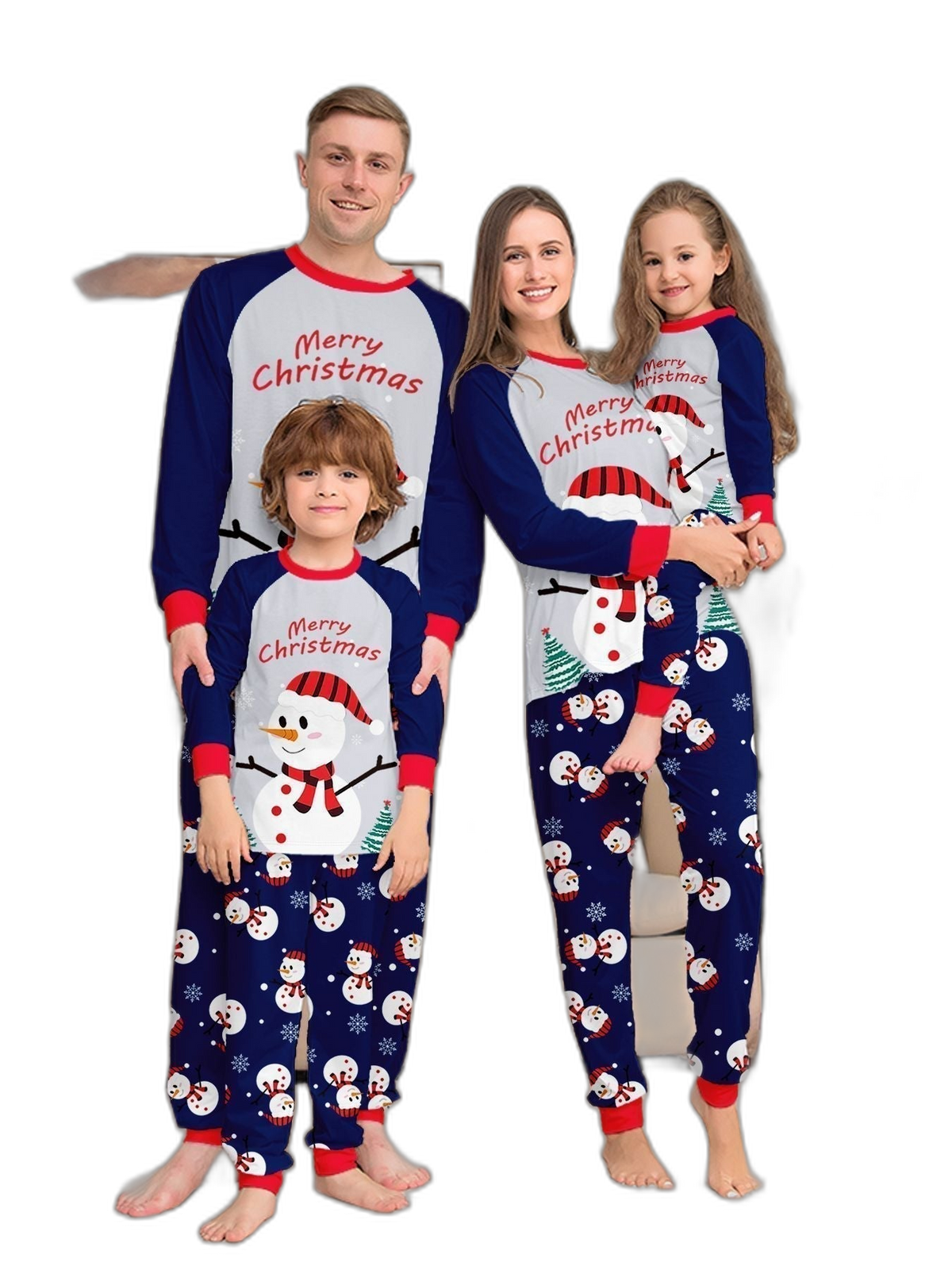 Snowman Family Matching Christmas Pajamas