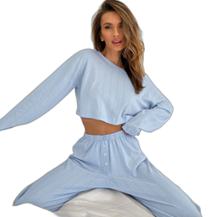 Women's Wide-Leg Loose-Fit Pajama Set