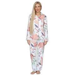 Autumn Print Cotton Long Sleeve Pajama Set
