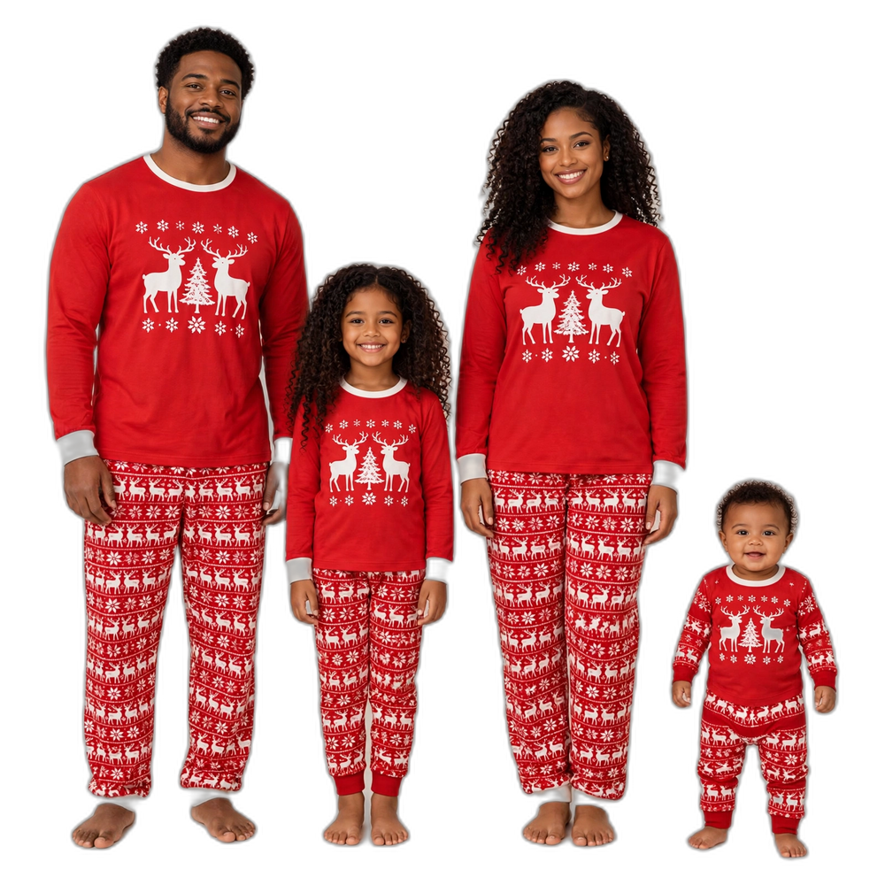 Red Christmas Matching Family Pajama Set