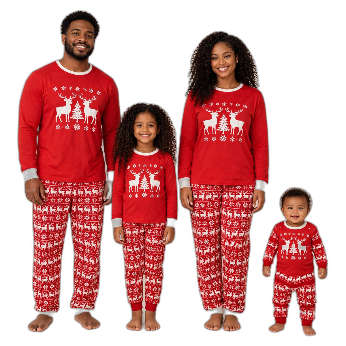 Red Christmas Matching Family Pajama Set