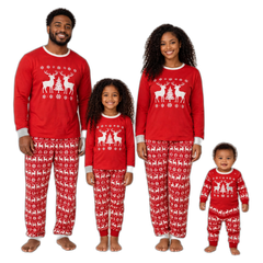 Red Christmas Matching Family Pajama Set