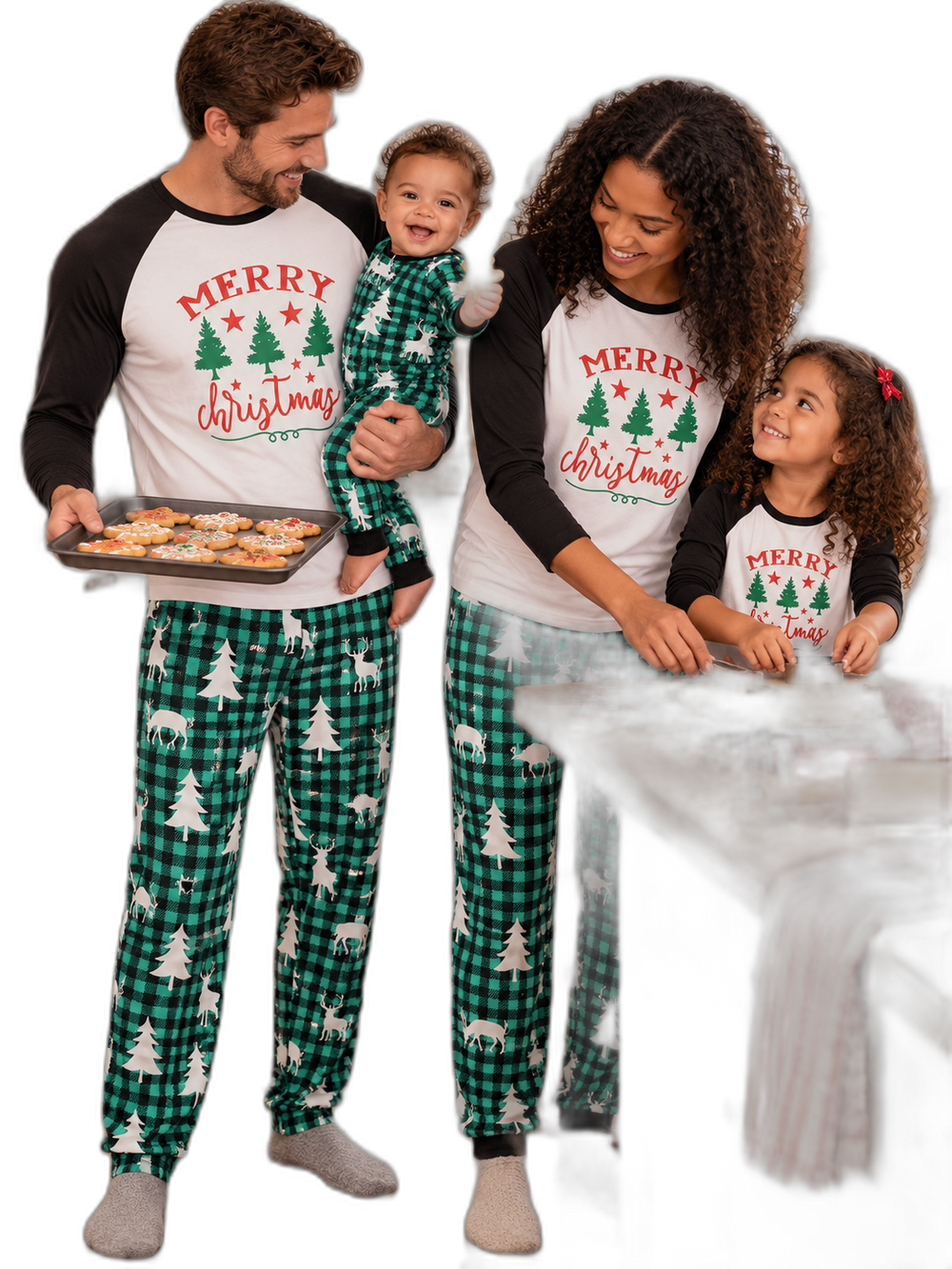 Merry Christmas Check Family Pajama Set